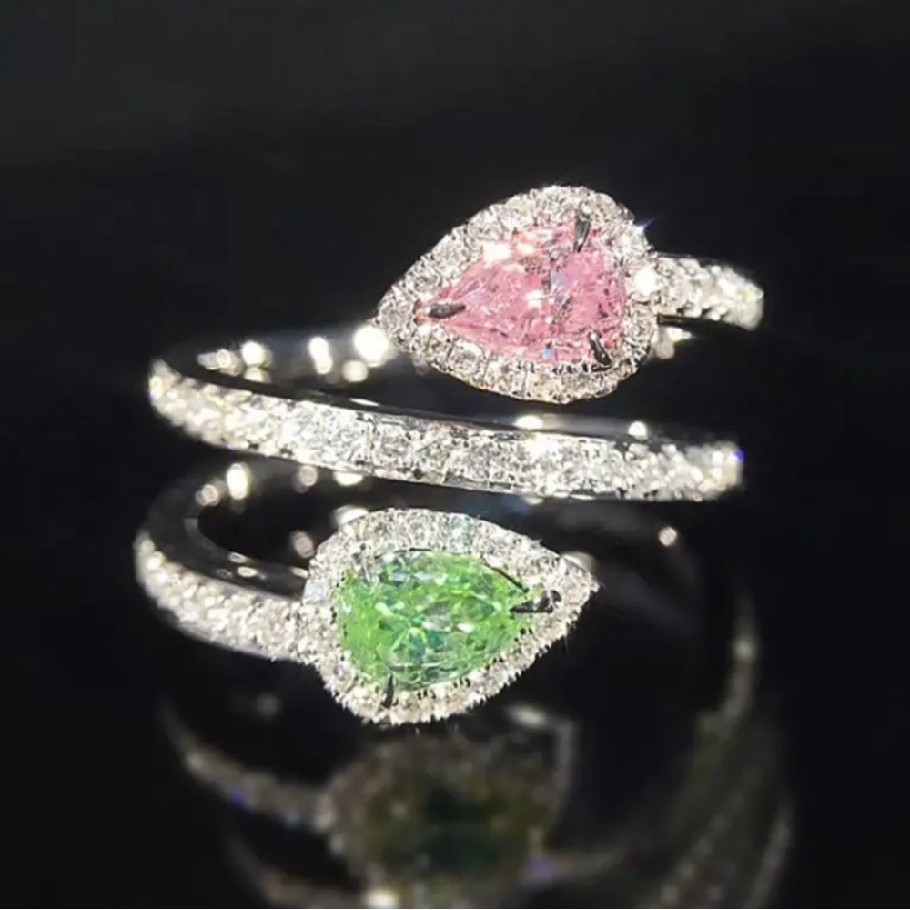 Pink and Green AKA Colors Ring - Picture 3 of 3